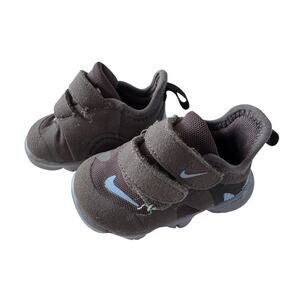 Nike Free Run 5.0 Gray Blue Sneakers Baby Toddler Sz 3C Hook Loop #6878